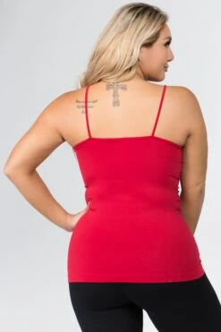 Plus Size Strappy And Sleek Seamless Tank Top -Selected Women's Clothing Store SML616P CRM 3