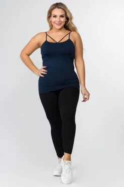 Plus Size Strappy And Sleek Seamless Tank Top -Selected Women's Clothing Store SML616P NBL 4