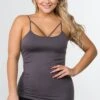 Plus Size Strappy And Sleek Seamless Tank Top