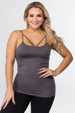 Plus Size Strappy And Sleek Seamless Tank Top