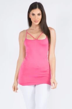 Strappy And Sleek Seamless Tank Top -Selected Women's Clothing Store SML616 HPK