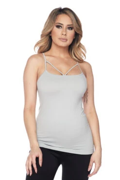 Strappy And Sleek Seamless Tank Top -Selected Women's Clothing Store SML616 LGY 2 1a8c8383 b348 42c9 a3b9 b0a9e56dcd3d