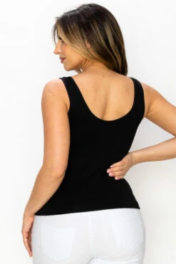 Everyday Wear Reversible Seamless Tank -Selected Women's Clothing Store SML630S BLK 3 l