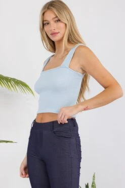 Women’s Seamless Textured Crop Tank -Selected Women's Clothing Store SML634 LBL 2