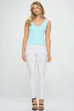 Women's Reversible Seamless Solid Ribbed Tank -Selected Women's Clothing Store SML636 BBL 5 l