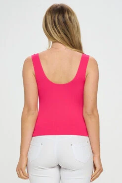 Women's Reversible Seamless Solid Ribbed Tank -Selected Women's Clothing Store SML636 FUS 3 l