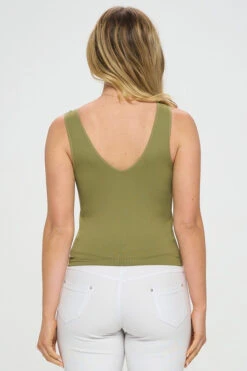 Women's Reversible Seamless Solid Ribbed Tank -Selected Women's Clothing Store SML636 LEK 3 l