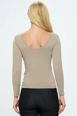 Seamless Long Sleeve Top -Selected Women's Clothing Store SML640 LMOO 2