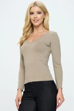 Seamless Long Sleeve Top -Selected Women's Clothing Store SML640 LMOO 3