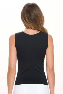 Second Skin Seamless Tank Top -Selected Women's Clothing Store SML642 BLK 2