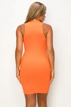 Women’s Ribbed Turtle Neck Fitted Dress -Selected Women's Clothing Store SML645 ROR 3