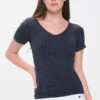 Reversible Stonewashed Ribbed Top -Selected Women's Clothing Store SML647 BLK l