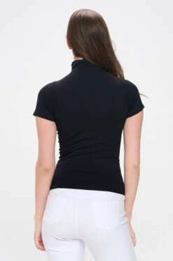 Essential Seamless Mock Neck Top -Selected Women's Clothing Store SML651 BLK 3 l