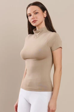 Essential Seamless Mock Neck Top -Selected Women's Clothing Store SML651 LMO 2 l