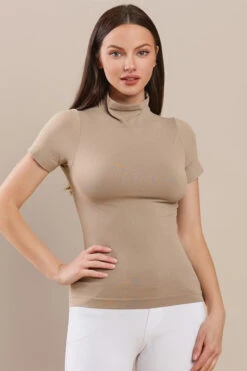 Essential Seamless Mock Neck Top -Selected Women's Clothing Store SML651 LMO l