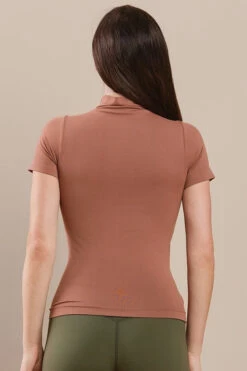 Essential Seamless Mock Neck Top -Selected Women's Clothing Store SML651 MCH 3 l