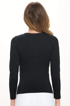 Women’s Essential Seamless Long Sleeve Top -Selected Women's Clothing Store SML656 BLK.1