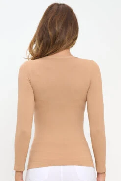 Women’s Essential Seamless Long Sleeve Top -Selected Women's Clothing Store SML656 CRC 817JN285 WHT 4