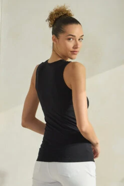 Women’s Essential Seamless Tank Top -Selected Women's Clothing Store SML657 BLK 827JN285 WHT 1