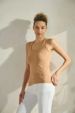 Women’s Essential Seamless Tank Top -Selected Women's Clothing Store SML657 CRC 827JN285 WHT 8