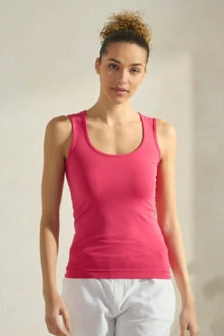 Women’s Essential Seamless Tank Top -Selected Women's Clothing Store SML657 FUS 827JN230 WHT 15
