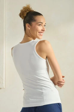 Women’s Essential Seamless Tank Top -Selected Women's Clothing Store SML657 WHT 827JG030 DBL 1