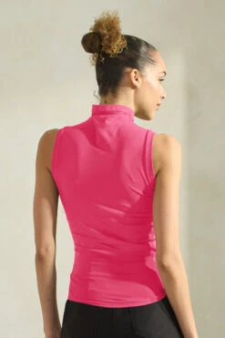 Plus Size Women’s Mock Neck Seamless Tank Top -Selected Women's Clothing Store SML659 FUS 817NPT005 BLK 17 EDITED BACK