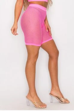 Women's Sheer Fishnet Biker Shorts -Selected Women's Clothing Store SML825FN001 NPK 2