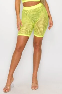 Women's Sheer Fishnet Biker Shorts -Selected Women's Clothing Store SML825FN001 NYL