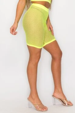 Women's Sheer Fishnet Biker Shorts -Selected Women's Clothing Store SML825FN001 NYL 2