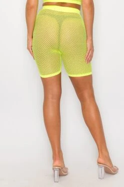 Women's Sheer Fishnet Biker Shorts -Selected Women's Clothing Store SML825FN001 NYL 3