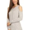 Give The Cold Shoulder Top -Selected Women's Clothing Store TP1001 HGR 1