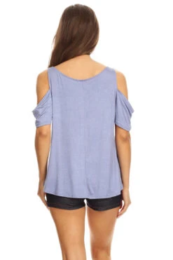 Give 'em The Cold Shoulder Top -Selected Women's Clothing Store TP1041 U SBL 4