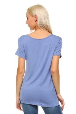 What A Twist Knotted Hem Tunic Top -Selected Women's Clothing Store TP1048 DEM 3 FS