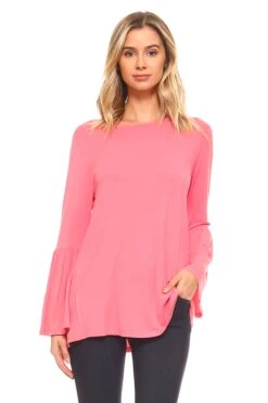 Breezy Does It Bell Sleeve Knit Top