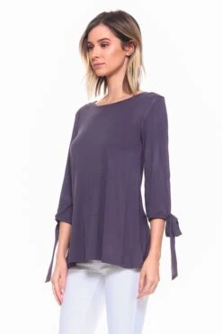 Breezy Open Sleeve Tie Up Top -Selected Women's Clothing Store TP1059 CHA 2