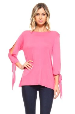 Breezy Open Sleeve Tie Up Top -Selected Women's Clothing Store TP1059 COR 2