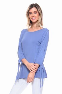 Breezy Open Sleeve Tie Up Top -Selected Women's Clothing Store TP1059 SLB