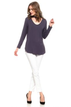 A Little Of Your Love Choker Tunic Top -Selected Women's Clothing Store TP1062 CHA 4