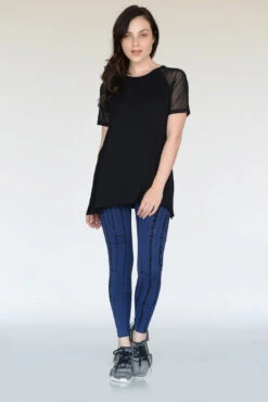 Sporty Babe Mesh Short Sleeve Active Top -Selected Women's Clothing Store TP1080 BLK 6