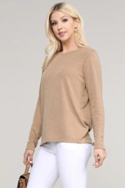 Open Back Surplice Long Sleeve Top -Selected Women's Clothing Store TP2011 CAM 2 ea013ce8 4967 4243 b0f0 d2289d41c1c3