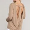 Open Back Surplice Long Sleeve Top -Selected Women's Clothing Store TP2011 CAM 3 6cf44142 0c35 4371 b516 e842c4f88eff