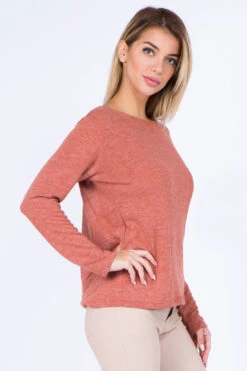 Open Back Surplice Long Sleeve Top -Selected Women's Clothing Store TP2011 COP 3 29ba4f88 0162 4209 a324 d3e7a6fb7932