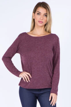 Open Back Surplice Long Sleeve Top -Selected Women's Clothing Store TP2011 WND 4 0943c84a 4ded 4e89 a404 ee6054a209b9