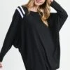 It's A Ringer Dolman Top -Selected Women's Clothing Store TP2032 BLK 2
