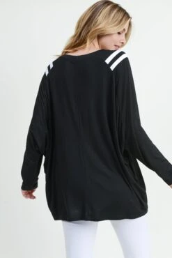 It's A Ringer Dolman Top -Selected Women's Clothing Store TP2032 BLK 5