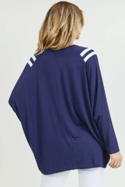 It's A Ringer Dolman Top -Selected Women's Clothing Store TP2032 NAVWHT 6
