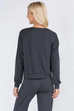 Comfy Long Sleeve Loungewear Top -Selected Women's Clothing Store TP2063 CHA 3 l 149ce5d7 419b 40ac 9f58 e15806e8427f