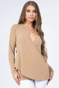 &New It's A Wrap Surplice Long Sleeve Top