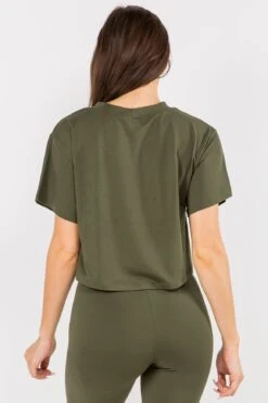 Sporty Crop Top T-Shirt -Selected Women's Clothing Store TP2234 DOL 2